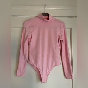 Pink Turtle Neck Bodysuit